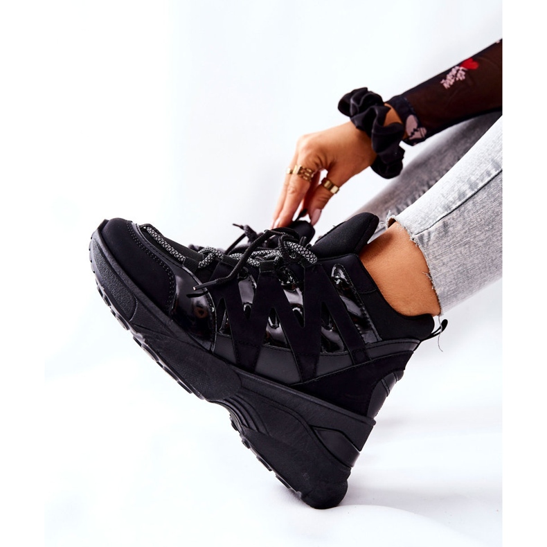 Sport Schwarz Hesane Keilschuhe 2