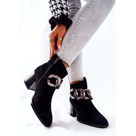 Lederstiefel mit Kette Laura Messi Schwarz 2345 2