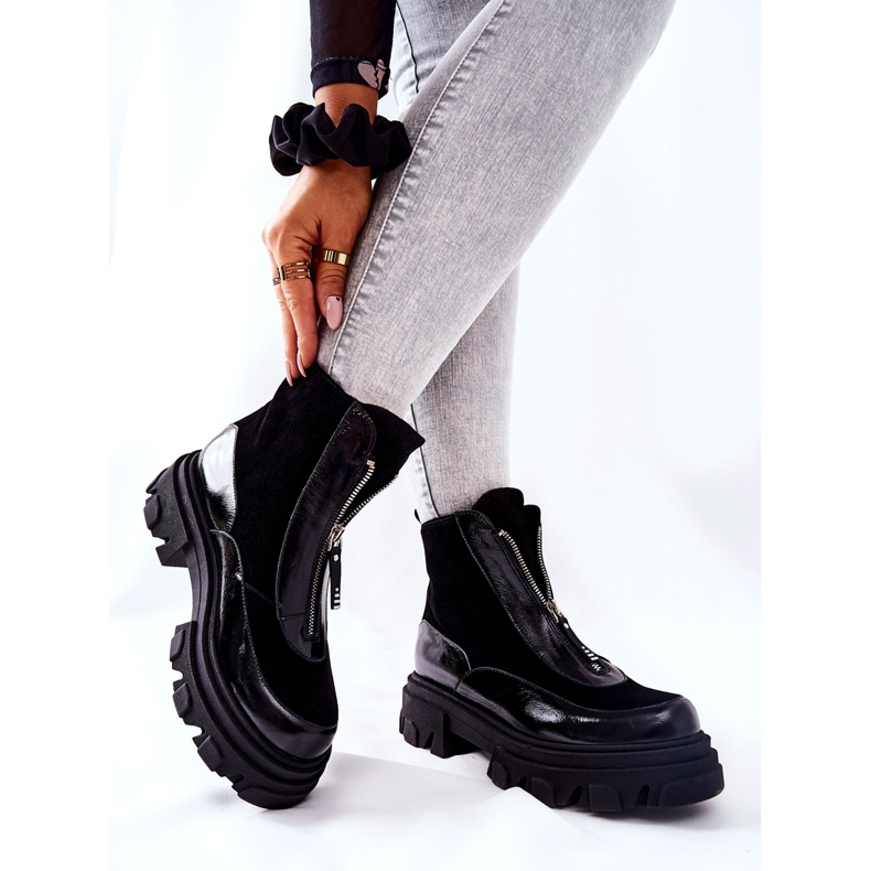 Isolierte Lederstiefel Laura Messi Schwarz 2371 2