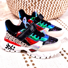 FRROCK Sport Kinderschuhe mit Klettverschluss Schwarz Be Happy beige rot blau 4