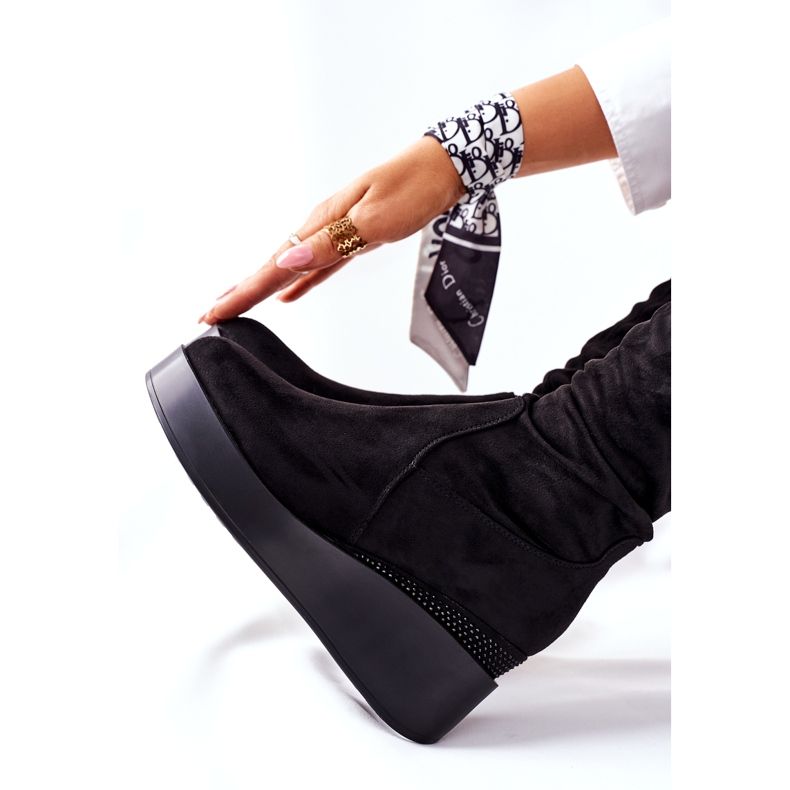 S.Barski Wildleder Keilstiefel S. Barski Schwarz Celina 1