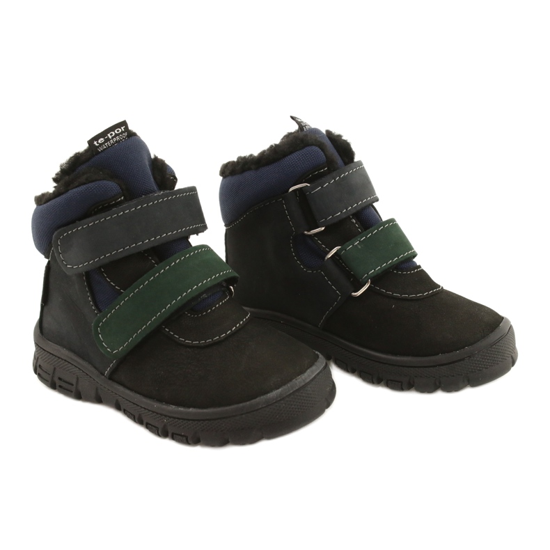 Jungenstiefel mit einer wasserdichten Membrane Mazurek 1360 Schwarz und Marineblau 5