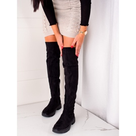 Seastar Hohe Wildleder-Oberschenkelhohe Stiefel schwarz 2