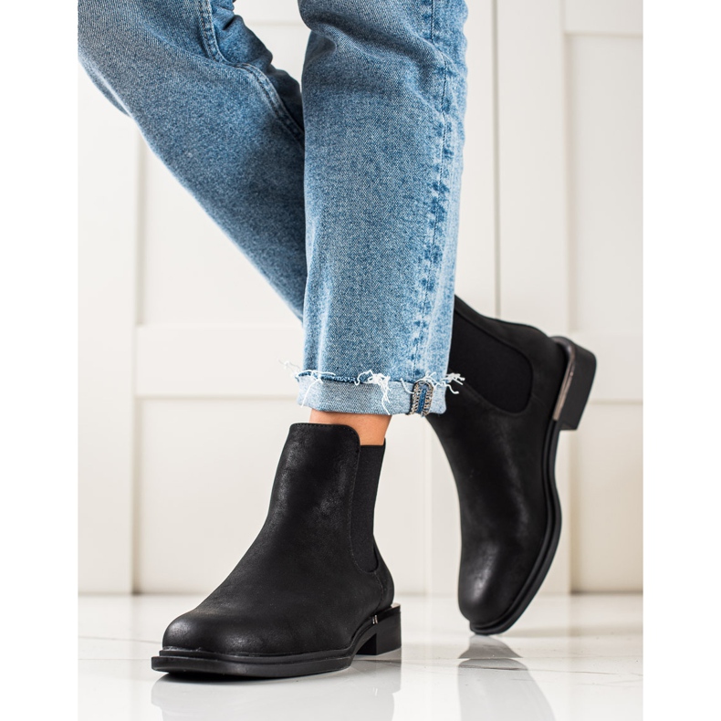 Elegante Chelsea-Boots von Sergio Leone schwarz 1