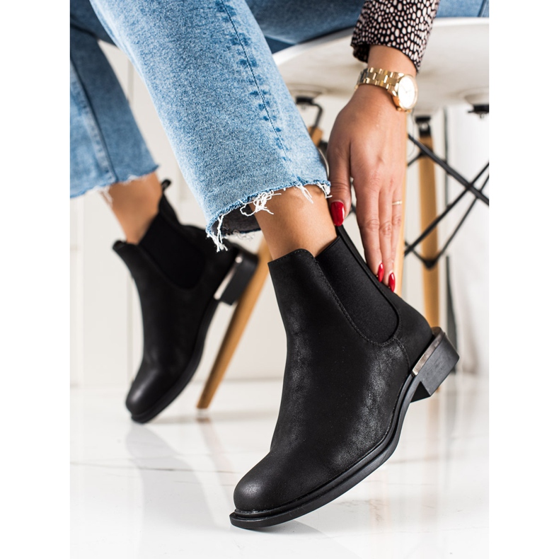 Elegante Chelsea-Boots von Sergio Leone schwarz 2