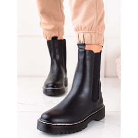 S. BARSKI Hohe Chelsea Boots auf der S.BARSKI Plattform schwarz 2