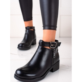 Queen Vivi Modische Stiefel mit Schnalle schwarz 1
