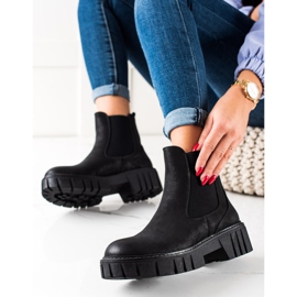 Chelsea Boots aus Kunstleder von Sergio Leone schwarz 1