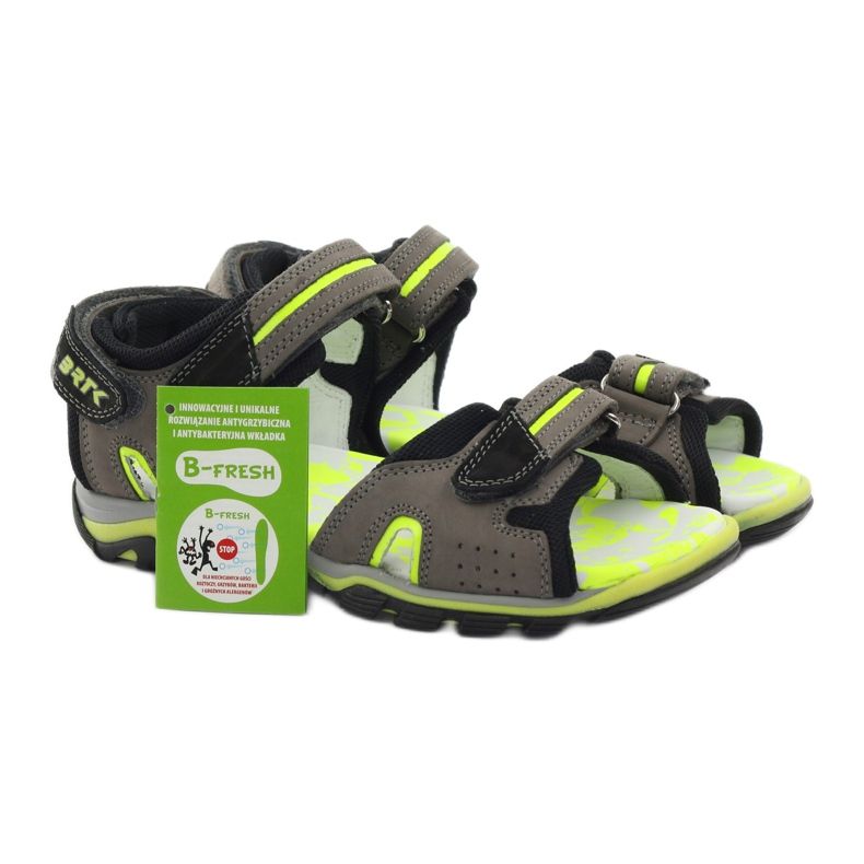 Barteks grau-grüne Sandalen für Jungen schwarz 4