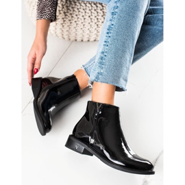 VINCEZA Schwarz Lackierte Stiefel 1