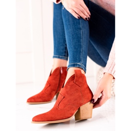 Lucky Shoes Cowboystiefel aus rotem Wildleder 2