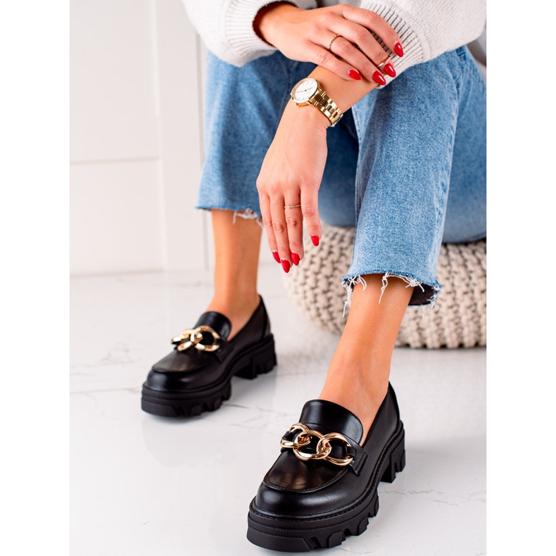 Sweet Shoes Elegante Schuhe auf der Plattform schwarz 1