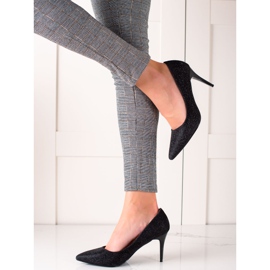 TRENDI Glitzernde schwarze High Heels 2