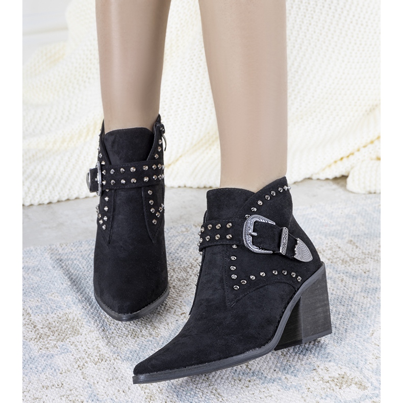 Schwarze Hughes Cowboystiefel 1