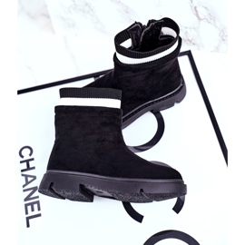 Apawwa Warme Stiefeletten für Kinder Pinko schwarz 2