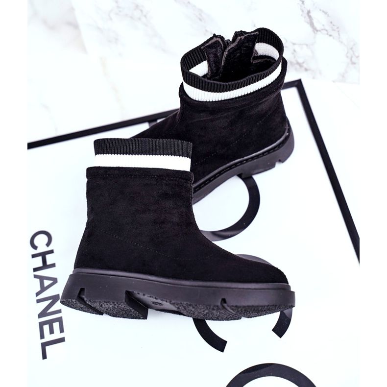 Apawwa Warme Stiefeletten für Kinder Pinko schwarz 2