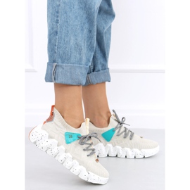 Beige NB387 Beige Sportschuhe mit hohen Sohlen 2