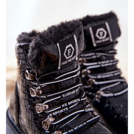 Pelzisolierte schwarze Kinderstiefel Doreen 1