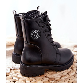 PE1 Warme Kinderstiefel Workers Schwarz Rosalie 1