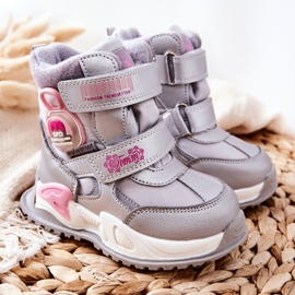 PJ2 Warme Schneestiefel für Kinder Stiefel Silber Nemi 1