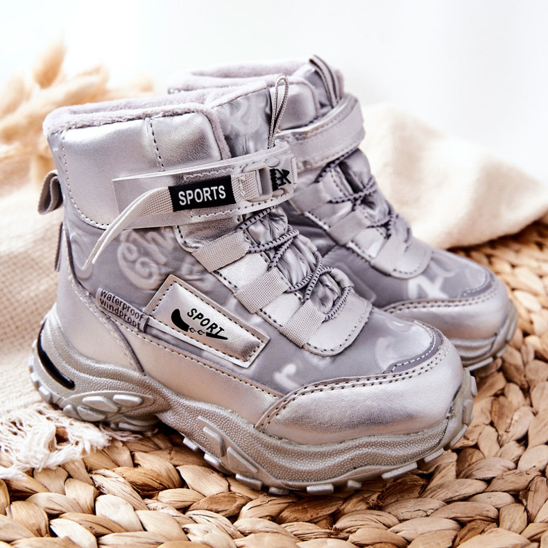 PJ2 Warme Schneestiefel Silberstiefel Erila 1
