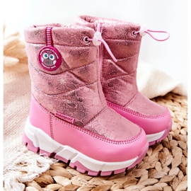 PJ2 Warme Kinder-Schneestiefel mit rosa Layoth-Reißverschluss 1