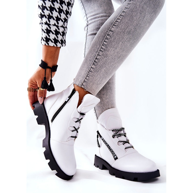 Stiefel mit Fell gewärmt Sergio Leone Weiß TR740 2