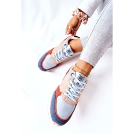 Sportschuhe Memory Foam Big Star II274401 Beige-Blau 2