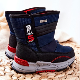 PJ2 Warme hohe Kinder-Schneestiefel Marineblau Leoth 2