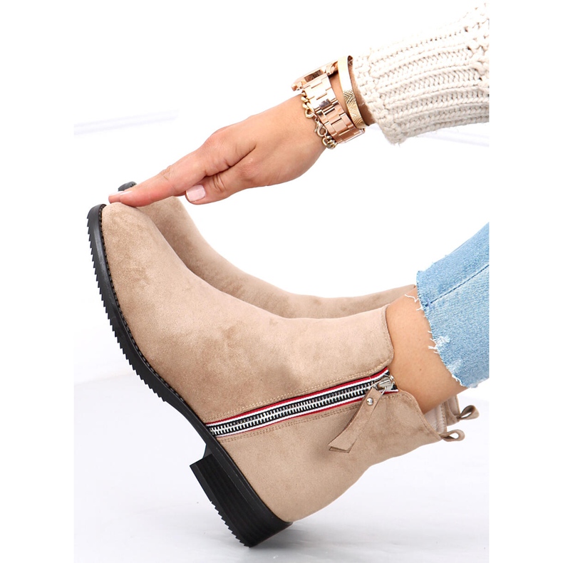 Isabel Khaki Wildlederstiefel beige 1