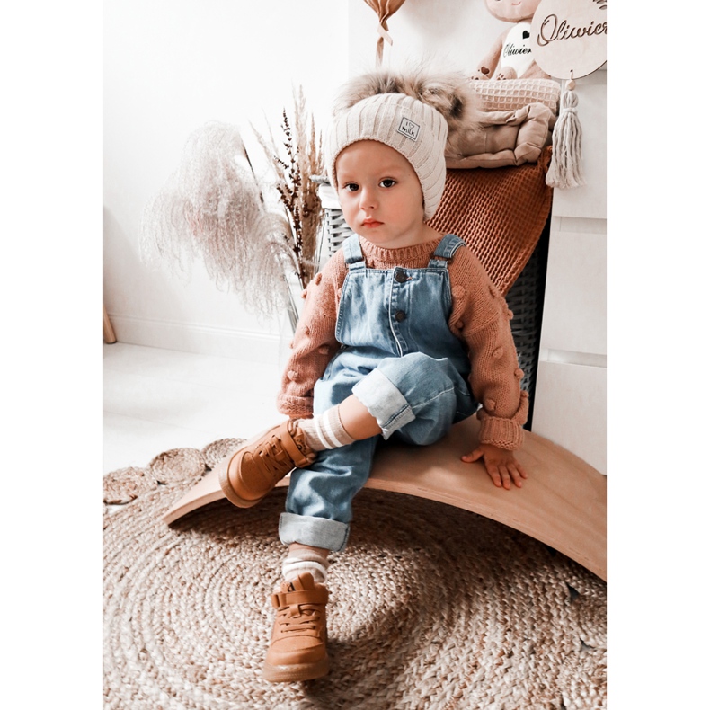 PA1 Kinder High Warm Sportschuhe Camel Clafi braun 2