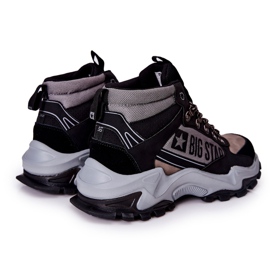 Herren Trekkingschuhe Big Star II174203 Schwarz-Grau beige 2