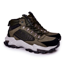 Herren Trekkingschuhe Big Star II174202 Khaki schwarz grün 2