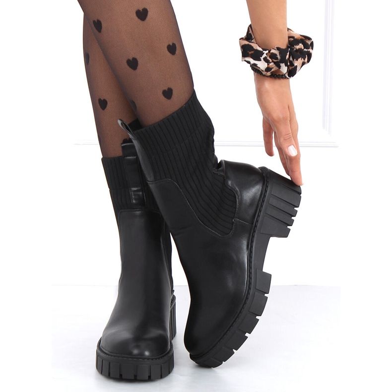 Chelsea Boots Sockenobermaterial Anne Black schwarz 1