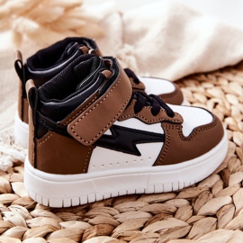 FR1 Hohe Sportschuhe für Kinder, weiß und braun Bartnie schwarz 2