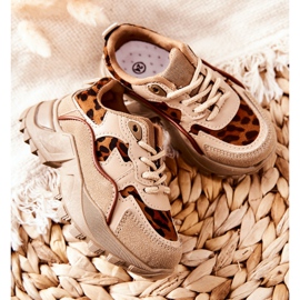 FR1 Kinder Sportschuhe Sneaker Beige-Braun Nila 1