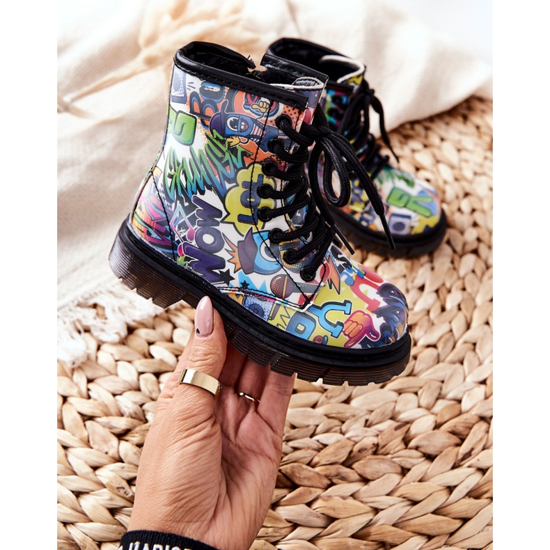 FR1 Warme Kinderstiefel mit buntem Tiptop-Reißverschluss mehrfarbig 2