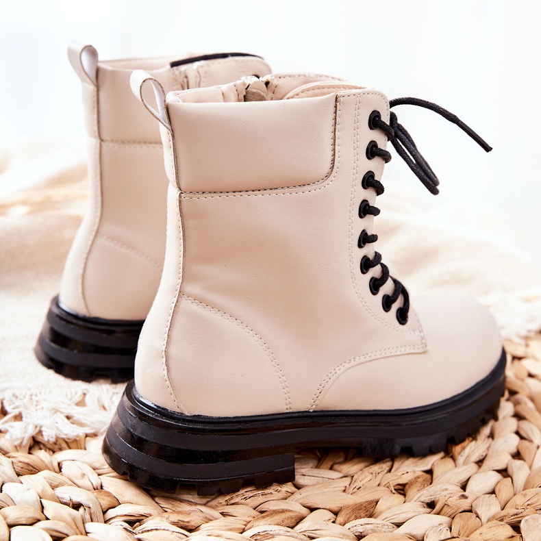 FR1 Classic Beige Clarika Stiefel für Kinder mit Reißverschluss 1