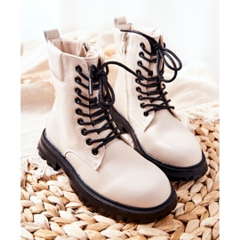 FR1 Classic Beige Clarika Stiefel für Kinder mit Reißverschluss 2