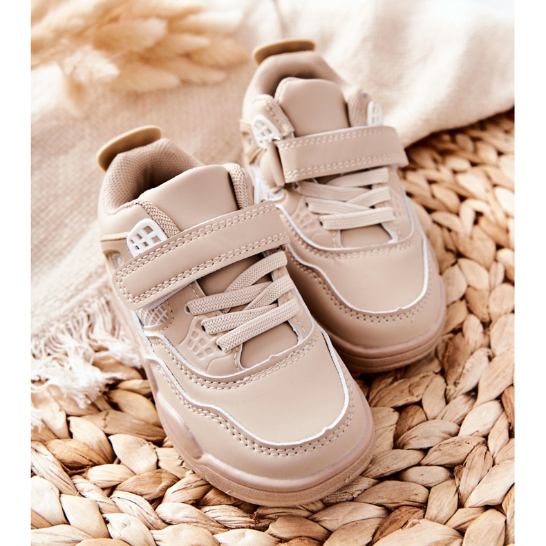 FR1 Sportschuhe aus Leder für Kinder Beige Marisa weiß 2