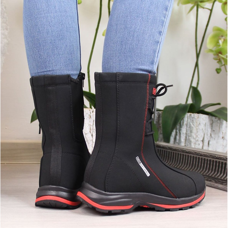 Wasserdichte Schneestiefel gebunden Dk W DK15D schwarz 2