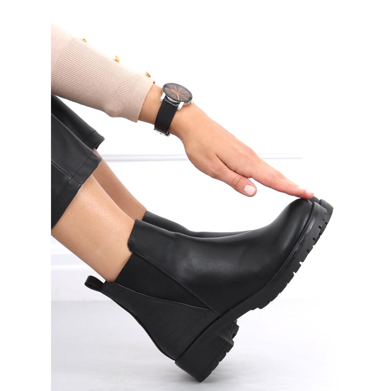 Ingrid Black Chelsea-Stiefel für Damen schwarz 2