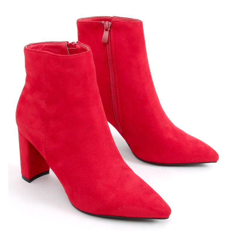 Line Rote Stiefeletten mit hohem Absatz 1