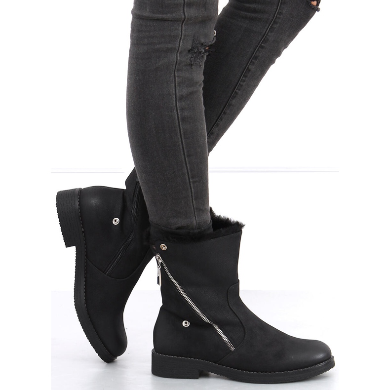 Doppelte schwarze 2 in 1 Stiefel 1