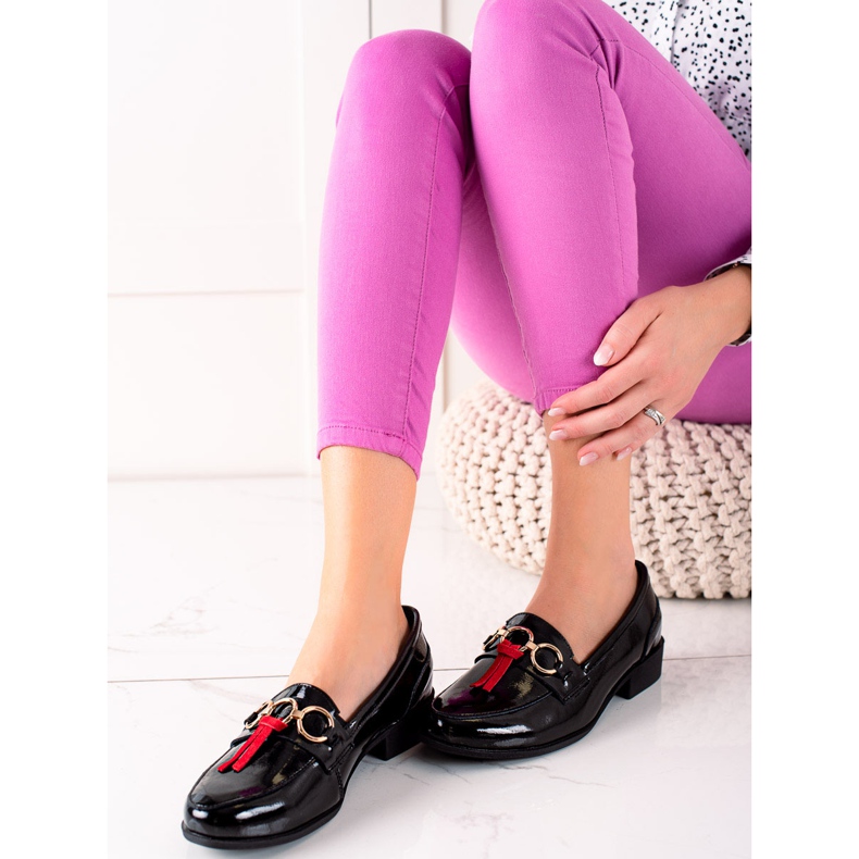 Filippo Lackierte Lederschuhe schwarz 1