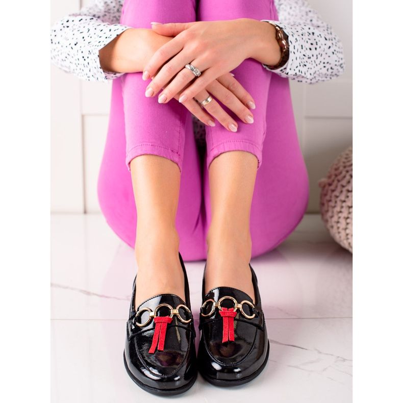 Filippo Lackierte Lederschuhe schwarz 2