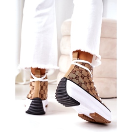 FJ1 Logged Sneakers auf der Electric Love Brown Platform weiß braun 2