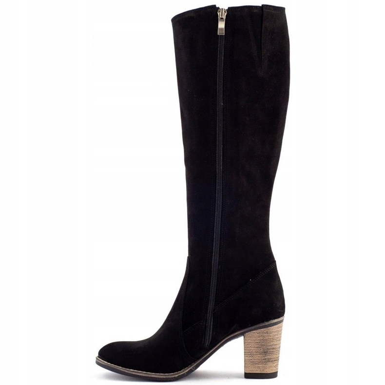 Olivier Schwarze isolierte Damenstiefel am Pfosten 1