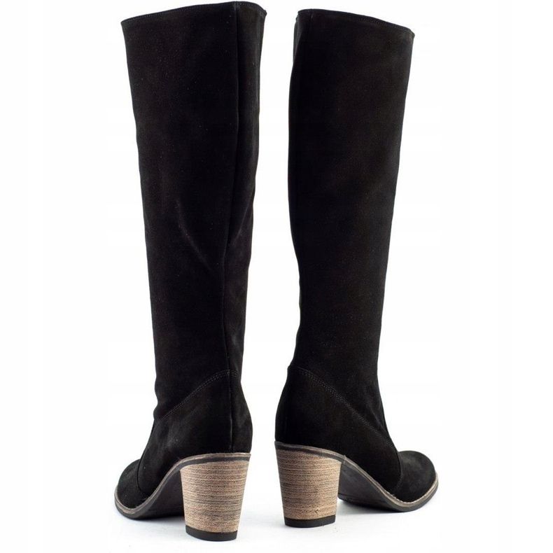 Olivier Schwarze isolierte Damenstiefel am Pfosten 3