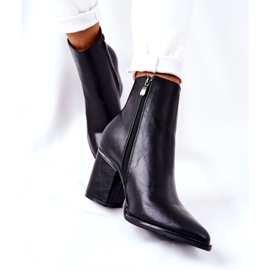 POTOCKI Klassische schwarze Airah Stiefel mit hohem Absatz 2